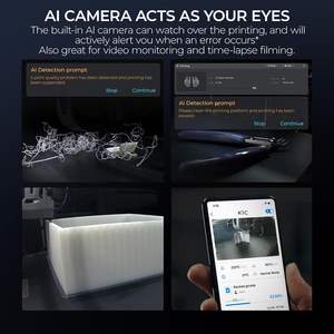 Impresora 3D Creality K1C 220X220X250 mm FDM con velocidad de impresión rápida y extrusor directo para filamento de plástico - Product Image 2