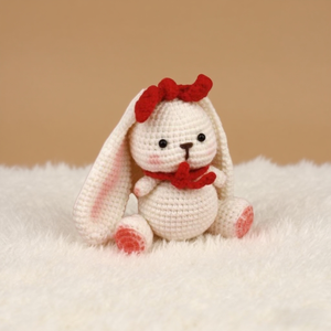 Bộ móc sợi acrylic Tự làm búp bê thỏ dễ thương Amigurumi với tất cả các nguồn cung cấp Đồ chơi móc thân thiện với người mới bắt đầu - Product Image 4