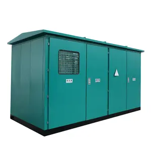 Substation transformator kubus kios paket logam lengkap listrik termasuk MV LV Switchgear dan kompartemen transformator