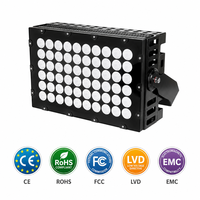 Projecteur de scène LED RVB/RVBW DMX 512 carré plat de luxe, coloré, filaire, IP67, 500W/600W SMD 5050 pour église