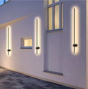 도매 사각형 벽 빛 야외 방수 안뜰 빌라 발코니 매우 간단한 긴 문 전면 정원 벽 램프