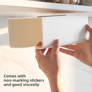 Multifunctional Eco-Friendly White Wall-Mounted <b>Plastic</b> Thickened Tissue Box for Toilet <b>Drawer</b> and Convenient <b>Storage</b> - Product Image 3