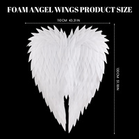 Matériau en mousse blanc Extra Large plumes simulées ailes d'ange pour Cosplay Halloween fêtes scène Festival photographie décor