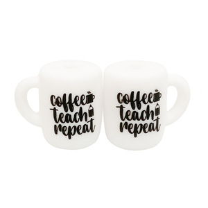 Mug imprimé de multiples <span class=keywords><strong>mots</strong></span> de fantaisie et de motifs colorés Perles focales en silicone pour stylo Fabrication de bijoux Perles blanches pour impression personnalisée - Product Image 3