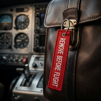 Porte-clés personnalisé pour pilote, porte-clés en tissu brodé double face pour le personnel de bord, cadeau pour l'équipage aérien