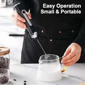 USB 충전식 식품 학년 휴대용 전기 우유 거품기 2 털다 고속 거품 메이커 카푸치노 라떼 핫 초콜릿 계란 - Product Image 5