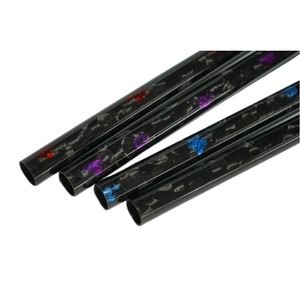 Tube en fibre de carbone 3k de couleur à motif forgé haute résistance OEM pour mâts de voilier, cadres de vélo et équipements sportifs. - Product Image 2