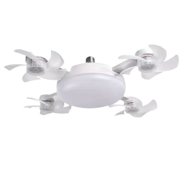 Niu Zhi Lighting UAV Fan Lamp E27 Screw Ceiling Fan Light Cross-Border Mute Energy Saving ABS Material Bedroom Bathroom Use