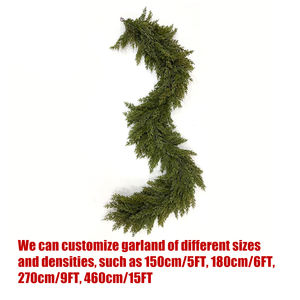 Décor à la maison Faux Cedar Leaf Guirlande Artificielle Verdure <span class=keywords><strong>De</strong></span> Noël Suspendue Vigne pour Salon Mur et Table - Product Image 6