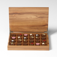 Cajas de luxe para chocolats ferrero personnalisé peinture de cuisson boîte-cadeau de date en bois boîte de chocolat ramadan