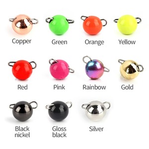 Multicolor tungsteno <span class=keywords><strong>Cheburashka</strong></span> 0,3-3G Swing Jig Head pesca en aguas profundas tungsteno caída peso suave señuelo cebos pesas de pesca - Product Image 4