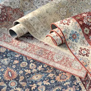 Karpet Persia Dicetak 3D Chenille, Karpet Lantai Kustom, Karpet Retro, Keset Pintu Oriental, Buatan Mesin, Tikar Kalkun, Harga Murah