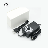 Adaptateur d'alimentation AC/DC réglable OL 3-12V 3A avec bouton rotatif 24W LED multi-prises