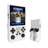 Console de jeu rétro portable R36max avec écran couleur de 4 pouces 640x480, 15000 jeux intégrés, Linux open source, batterie de 4000 mAh