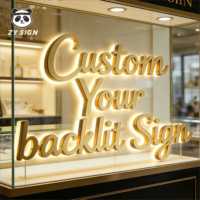 Enseigne lumineuse LED néon en acrylique sans cadre, lettres en relief rétroéclairées, logo personnalisé 3D, étanche, illuminé, publicité extérieure pour devanture de magasin