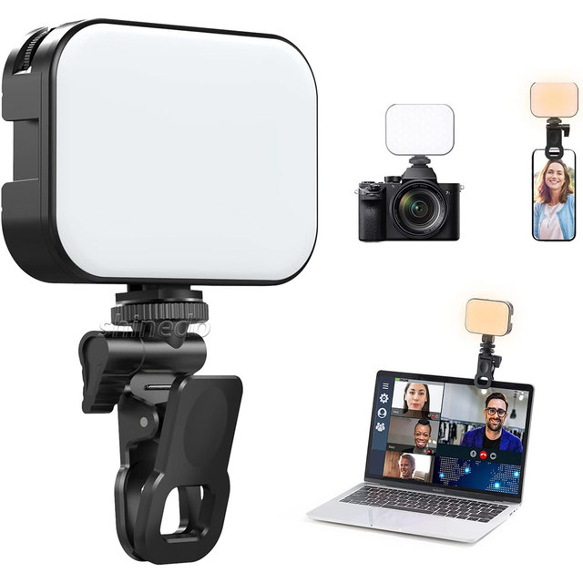 Smartphone Selfie Light Selfie Video Conference Light Portable LED Ring Light Compatible for Cell Phone IPad Laptop Camera