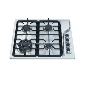 Popular quality 4 burner stainless steel 58cm panel gas cooktop built in natural gas Lpg gas hob