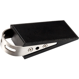 Stainless Steel Door Stopper Black Rubber Floor <b>Mount</b> Minimalist Design Easy Installation Gate <b>Block</b> - Product Image 1