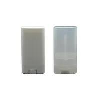 Tabung Balsam Bibir Oval Deodoran Promosi GeL Kosong Plastik Tembus Cahaya