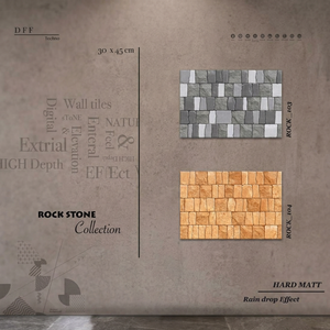 Dernières carreaux de céramique numériques en relief de Fosan Chine, design artistique, 300x450 mm, épaisseur 10 mm, profondeur 3 mm, finition satinée mate dure - Product Image 4