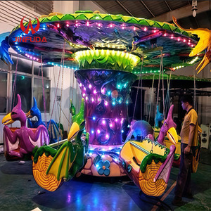 Divertente Giostre per Bambini: <span class=keywords><strong>Dinosauri</strong></span> <span class=keywords><strong>con</strong></span> Testa Oscillante e Sedili Colorati per Parchi Divertimento e Luna Park - Product Image 5