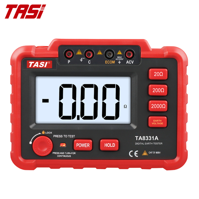 TASI TA8331A Digital Only Multimeter High Voltage 2000 Count Insulation Earth Megohmmeter Resistance Meter Tester Tool Backlight