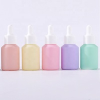 Bouteilles en verre à huile essentielle, rondes, Logo personnalisé, vert, rose, violet, bleu, flacon compte-gouttes, 30ml, en Stock, 100 pièces