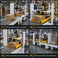 Scelleuse automatique de cartons en H, machine à sceller les coins en H, machine d'emballage de cartons express, scellage robuste