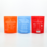 Doypack compostable en papier d'aluminium au fini mat, pochette à fermeture éclair debout, sac d'emballage en plastique pour collation et goli