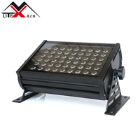 Projecteurs LED Muraux Étanche IP65 36*10W 4-en-1 avec Contrôle DMX, Culot E27, Lumière du Jour 5000K, IRC Élevé 90 pour Jardin