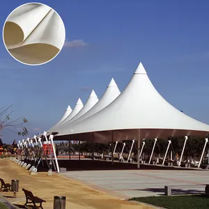 Jinलॉन्ग Pvc तन्यता कपड़े तम्बू झिल्ली संरचना आश्रय पार्क स्टेडियम के लिए स्व-सफाई कपड़े
