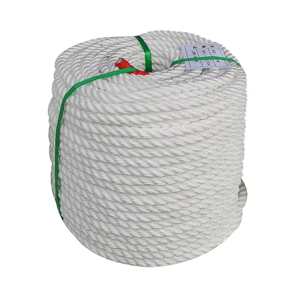 Polypropylene nilon terikat tiga helai kabel tali jangkar tahan aus kabel laut pagar tali
