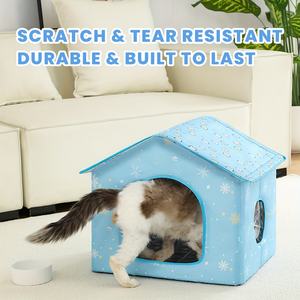 Zomerkoelhuisje voor huisdieren, opvouwbaar, koelbed voor katten en honden, draagbaar, geïsoleerd, koel onderdak met koelmat - Product Image 2