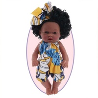Offre Spéciale – Poupée Jouet SAMLOK Réaliste de 30 cm en Vinyle Souple, Fille Africaine Noire, Fonctionnant sur Piles, Modèle SL348308, pour Tous les Âges