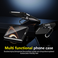 Étui de téléphone pliable en PC rigide avec protection d'écran pour iPhone DUO ultra, coque de téléphone avec support pour appareil photo, fente pour stylo