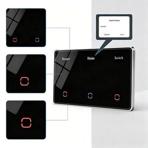 หน้าจอ LED แสดงชื่อ รีโมทคอนโทรล WiFi แผงควบคุมแบบสัมผัสสำหรับพีซี สวิตช์ไฟ 2 ช่อง อุปกรณ์บ้านอัจฉริยะ Smart Life รองรับ <span class=keywords><strong>Alexa</strong></span> - Product Image 4
