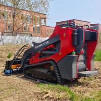 Chargeur compact utilitaire Derette XC1100 Mini Skid Steer avec accessoire Power Harley Rake pour travaux paysagers