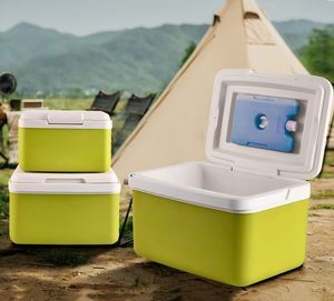 <b>Portable</b> Outdoor Camping Cooler Box with Ice Packs Insulated Ice Chest for Car Commercial Street Stall Mobile Mini <b>Fridge</b> Bucket - Product Image 1