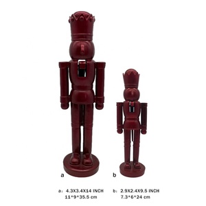 Statue de soldat pour <span class=keywords><strong>casse</strong></span>-<span class=keywords><strong>noisette</strong></span>, avec décoration traditionnelle de noël, ornement de 14 pouces de haut, artisanale - Product Image 2