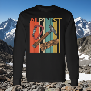 Camiseta de Manga Larga para Alpinismo, Diseño Vintage, Equipamiento de Montañismo, Gráfico, Ropa Deportiva para Hombre - Product Image 3