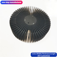 Dissipateur de chaleur en aluminium anodisé noir, rond tournesol led downlight cnc