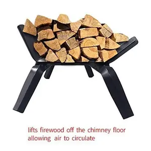 Solid Steel <span class=keywords><strong>ghisa</strong></span> camino griglie 24 pollici <span class=keywords><strong>per</strong></span> strumenti di accensione all'aperto Pit stufa a legna legna da ardere Rack Holder - Product Image 4