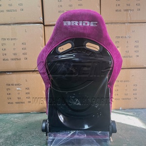 Sedile Sportivo Universale WZSEAHI in Pelle Scamosciata Rosa Regolabile con Slitta per Auto da Corsa - Product Image 5