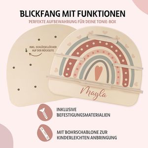 <span class=keywords><strong>Étagère</strong></span> <span class=keywords><strong>murale</strong></span> de salon avec plaque métallique pour figurines Tonie et boîte à musique, support de rangement moderne sculpté pour filles et garçons - Product Image 5
