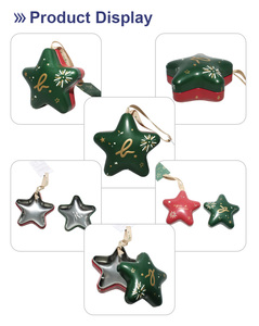 Descuentos por Compras al por Mayor: Latas <span class=keywords><strong>de</strong></span> Hojalata en Forma <span class=keywords><strong>de</strong></span> <span class=keywords><strong>Estrella</strong></span> para Decoración Navideña y Empaque <span class=keywords><strong>de</strong></span> Chocolate/Dulces - Product Image 3