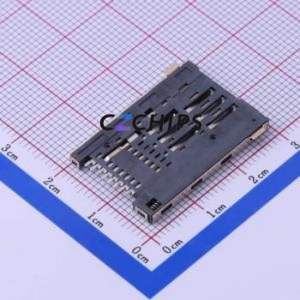 XKSIM-010 SIM Card Connector SMD Connector Self-Return Type Mini SIM Card Card Holder With Card Detection - Product Image 2