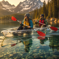 Kayak transparent en polycarbonate pour deux personnes, idéal pour les excursions touristiques et la photographie