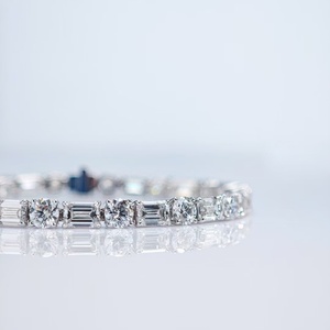 HUAZHONG-GEM White Gold 14k 18k 3-10 Carat Tennis <b>Bracelet</b> with Lab Grown Diamonds IGI Certified Unisex - Product Image 4