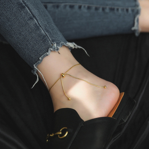 <span class=keywords><strong>Bracciale</strong></span> alla caviglia con catena <span class=keywords><strong>sottile</strong></span> in <span class=keywords><strong>oro</strong></span> Non appannato alla moda in acciaio inossidabile regolabile in <span class=keywords><strong>oro</strong></span> <span class=keywords><strong>sottile</strong></span> con catena di serpente braccialetto alla caviglia per le donne - Product Image 4