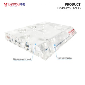 Engraved <strong>Custom</strong> Logo 20mm Solid Clear Acrylic <strong>Block</strong> Shop Display Cube Lucite UV Printing <strong>Block</strong> Acrylic Crystal Tiles - Product Image 3